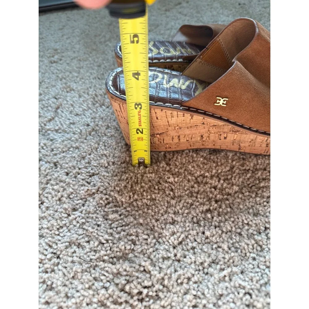 NWT Sam Edelman Ranger Platform Sandal Brown Open Toe Slip On Women's‎ Size 7